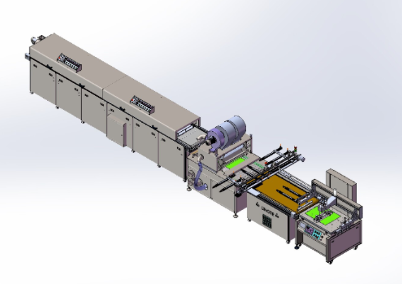 semi-automatische zeefdrukmachine met oven 